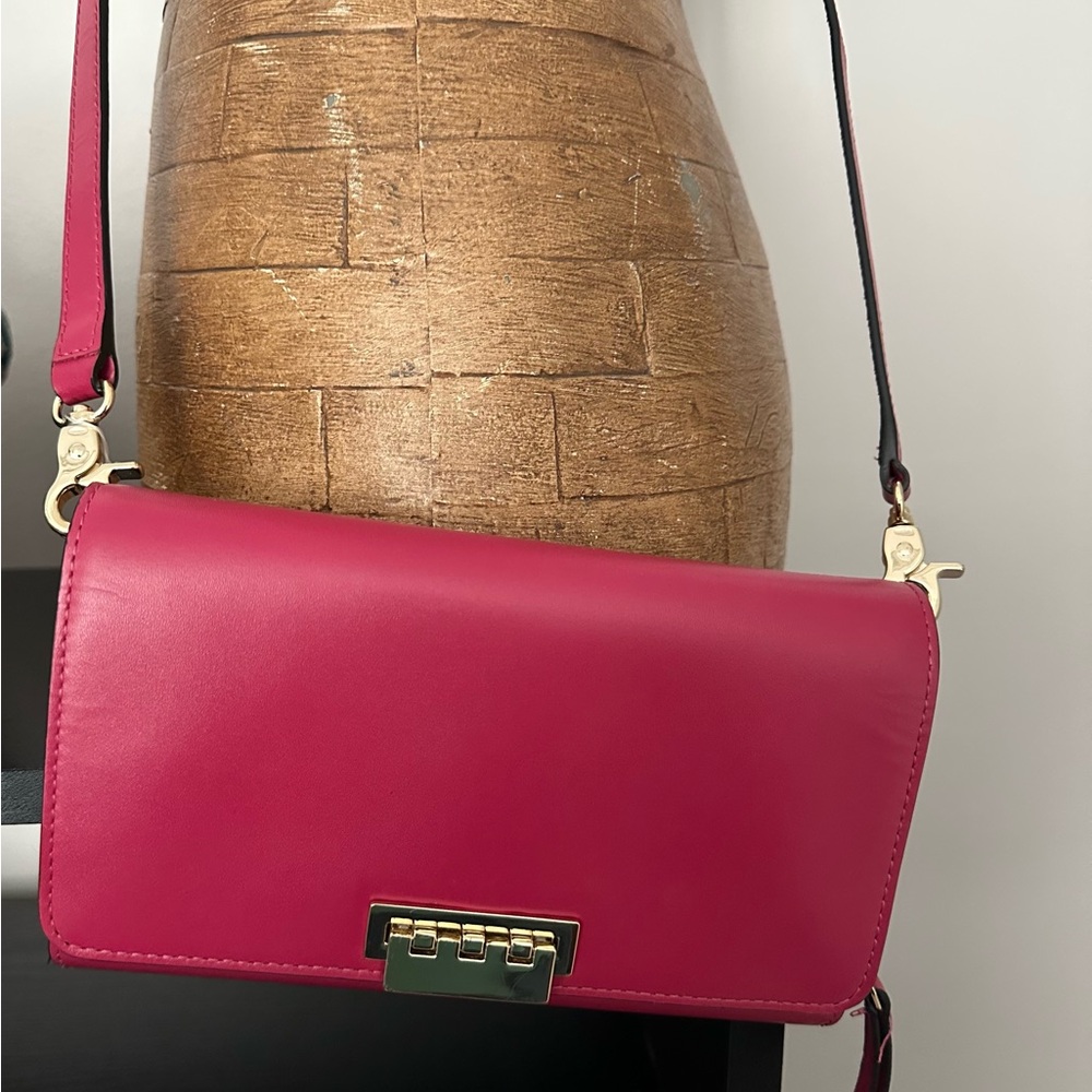 Zac Posen Elegant Pink Crossbody Wallet Bag